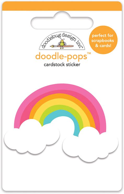 Stickers 3 D Stickers Happy Rainbow Doodle Pop Doodlebug A