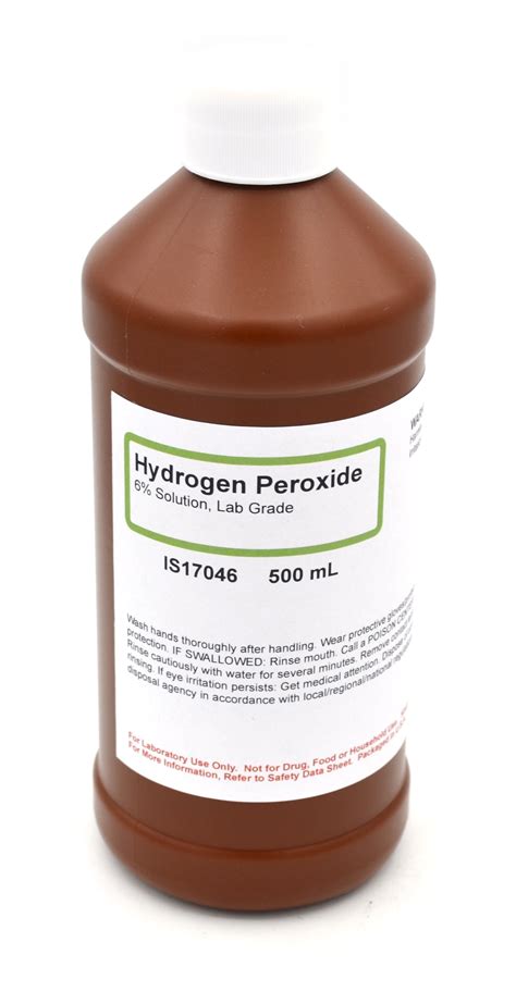 Hydrogen Peroxide 6 Solution 500ml Laboratory Grade The Curated Chemical Collection