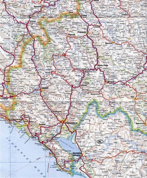 Auto Karta Srbije I Crne Gore Mapa Superjoden