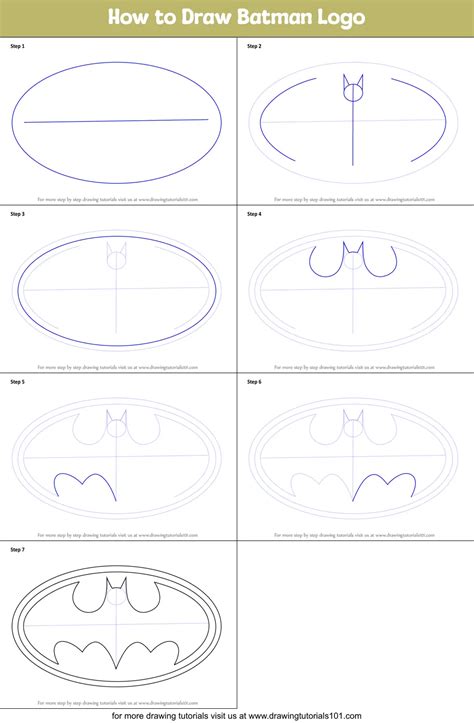 How To Draw Batman Logo Batman Step By Step