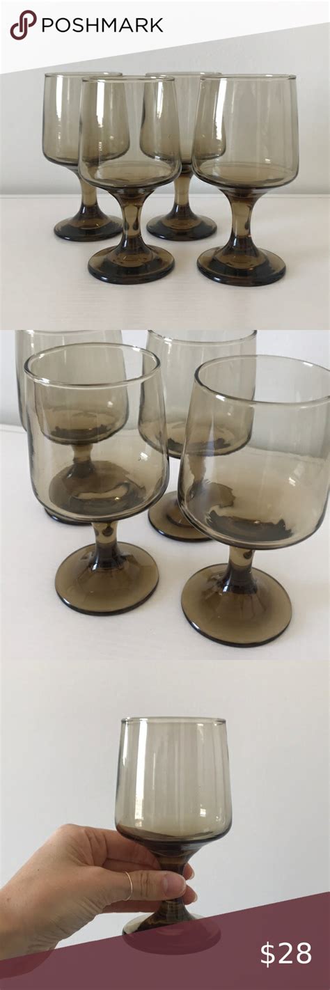 Vintage Brown Drinking Cocktail Glasses In 2020 With Images Cocktail Glasses Vintage Brown