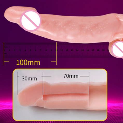 big penis extender enlarger penis sheath male enhancer ball stretch sleeve girth ebay