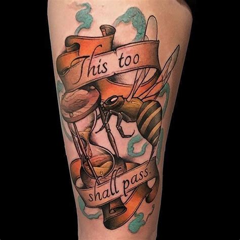 Hourglass Tattoo This Too Shall Pass Bee Tattoo Tatting