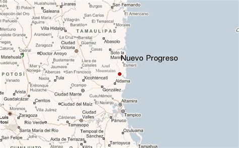 Nuevo Progreso Mexico Map