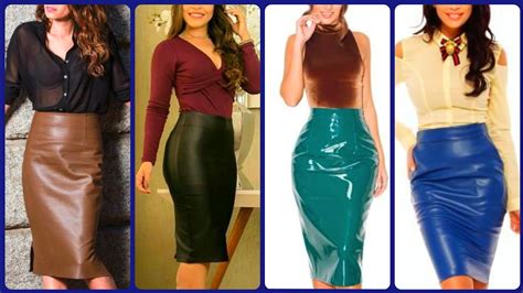 Leather Skirt Outfits Ideas For 2020 Best Fashion Women Leather Skirts In Many Colors Youtube