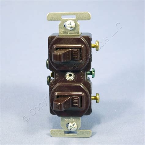 Ace Brown Double Wall Light Switch Duplex Toggle 15a 31249 Ebay
