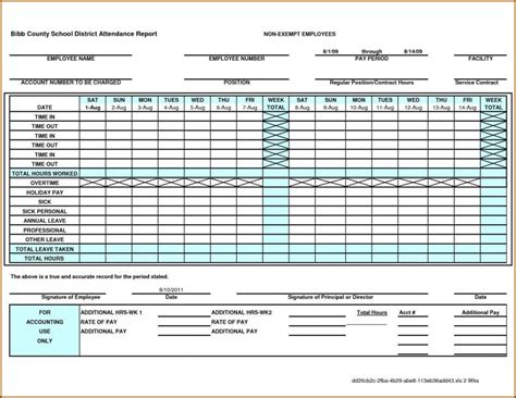 Free Excel Timesheet Template Multiple Employees Monthly Template 2