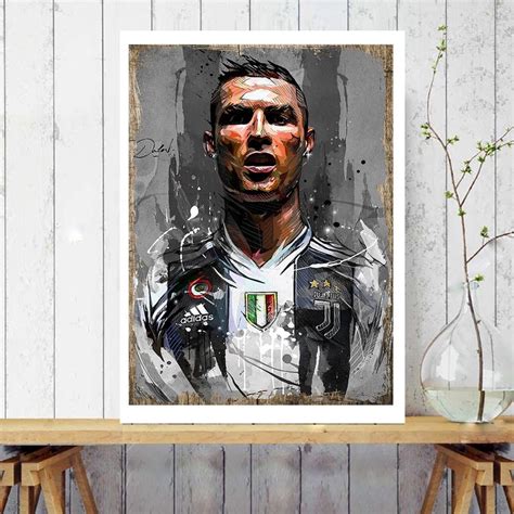 Cristiano Ronaldo Canvas Painting Posters And Prints Living Etsy