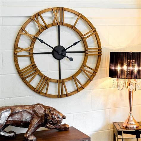 Large Round Wooden Wall Clock Wooden Clocks Carved Clocks Clocks