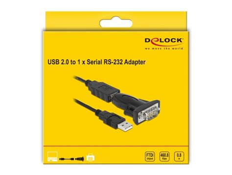 Delock Products 61425 Delock Adapter Usb 20 Type A 1 X Serial Db9 Rs 232