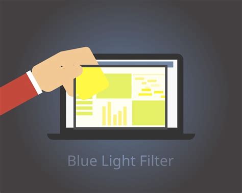Premium Vector Blue Light Filter To Help Reduce Eye Strain From