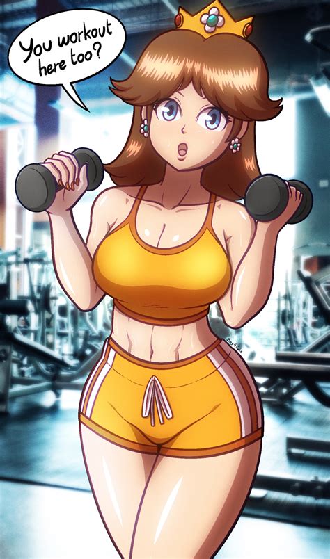 working out with daisy super mario know your meme