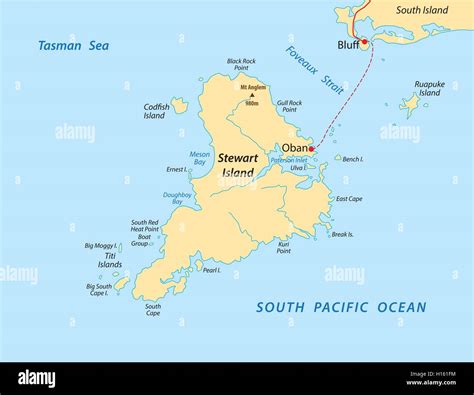 Mapa De La Isla Stewart Imagen Vector De Stock Alamy