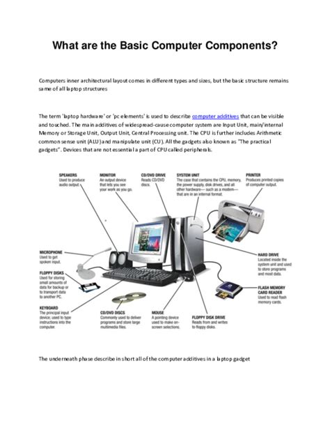Pdf What Are The Basic Computer Components Adam Leez