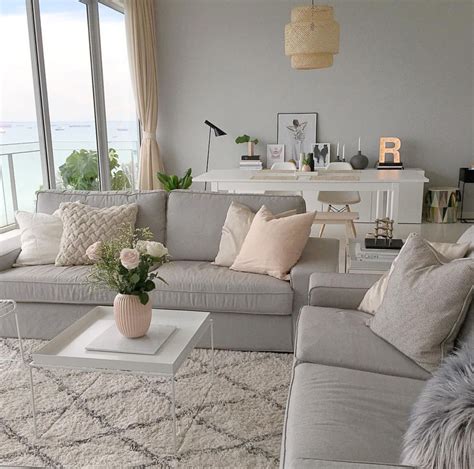 Simple Neutral Color Living Room Living Dining Room Living Room
