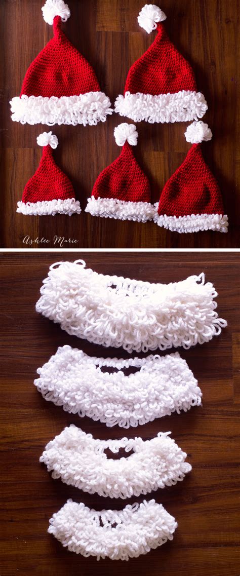 Double Loop Crochet Santa Beard Pattern Multiple Sizes Ashlee Marie