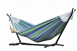 Vivere 8 ft. Combo Double Hammock with Stand in Oasis | The Home Depot ...
