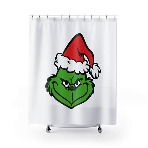 The Grinch Shower Curtains Polyester Shower Curtain Bathroom Etsy