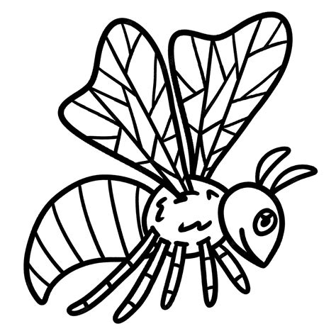 Premium Vector Bee Animal Isolated Coloring Page For Kids