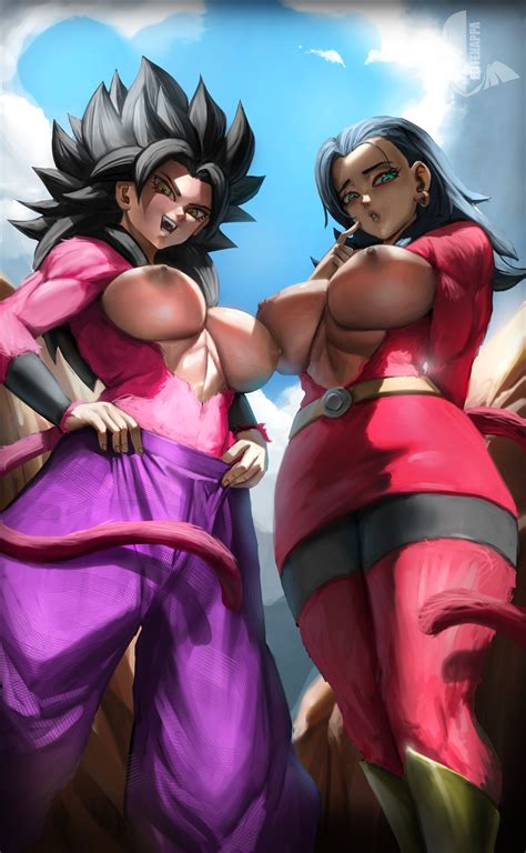 Rule 34 2girls Big Breasts Black Hair Blush Breasts Busty Caulifla