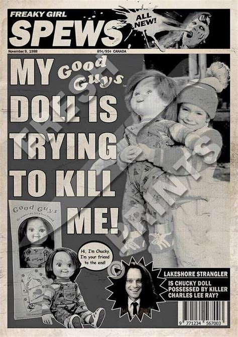 Chucky Childs Play Newspaper Article Etsy In 2021 Childs Play