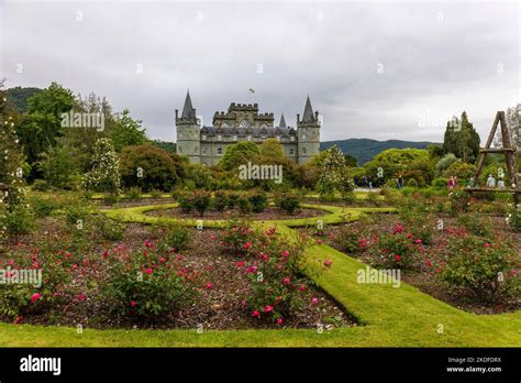 Inveraray Castle And Gardens Stock Photo Alamy