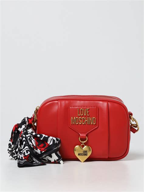 Love Moschino Bag In Synthetic Leather With Logo Red Love Moschino
