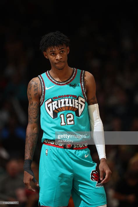 Ja Morant 12 Of The Memphis Grizzlies Looks On Against The Los Angeles