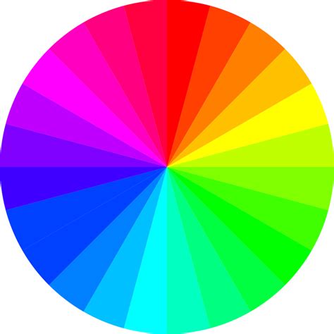 Rainbow Color Chart Wheel