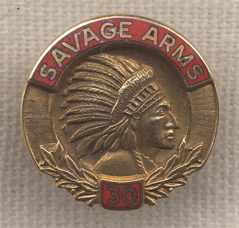 1950s Savage Arms 10k Gold 30 Years Of Service Pin Flying Tiger