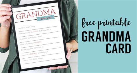 Delight your grandmother with one of these adorable mother's day gift ideas! Grandma Gifts for Mother's Day - Printable Card - Paper ...