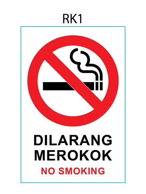 Prohibition Signage Dilarang Merokok No Smoking No Naked Fire Dilarang