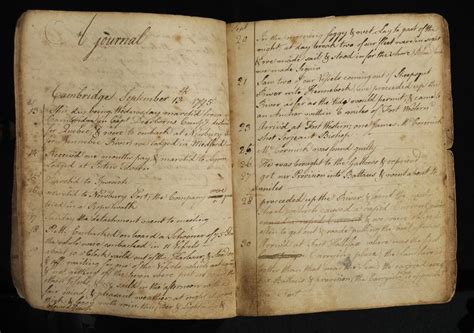 Lost Revolutionary War Journal Found The American Revolution Institute