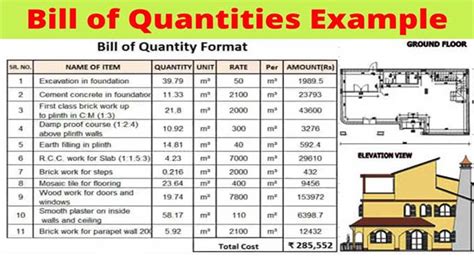 Bill Of Quantities Template Excel Bill Of Quantities Sample Vrogue
