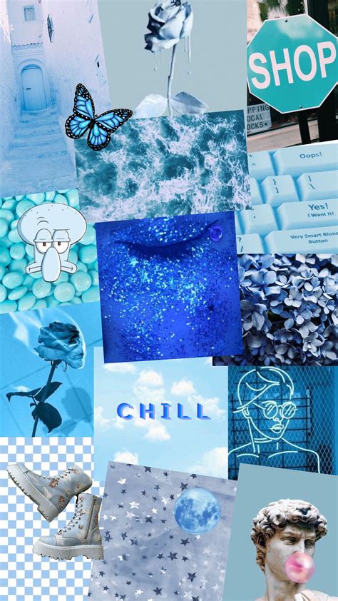 Blue Butterfly Aesthetic Pastel Blue Baby Blue Wallpaper Anubissibuna