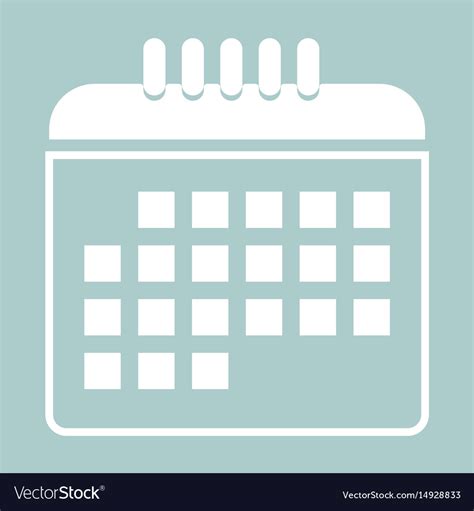 Calendar The White Color Icon Royalty Free Vector Image