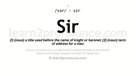 sir meaning