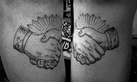 The hamsa design has been claimed by many religions and cultures since its inception. Handshake tattoo on Behance