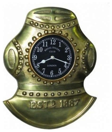 Maybe you would like to learn more about one of these? Antique Solid Brass Divers Helmet Clock 17'' - Nautical ...