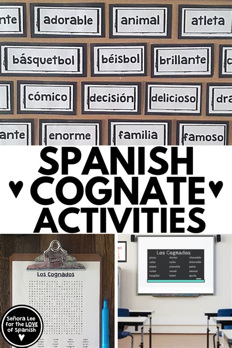 Spanish Cognates Activities Beginning Spanish Vocabulary Bundle