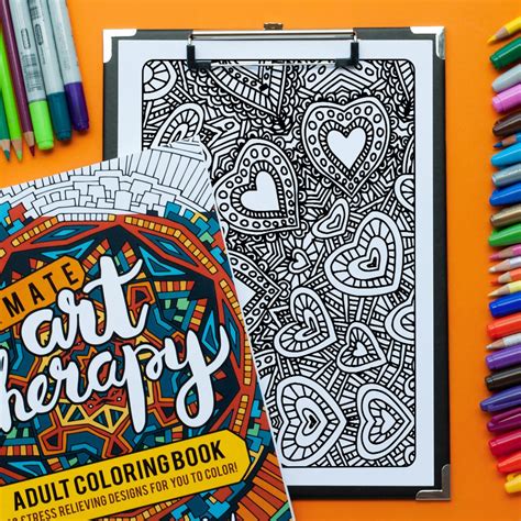Ultimate Art Therapy Bundle Printable Adult Coloring Book Sarah