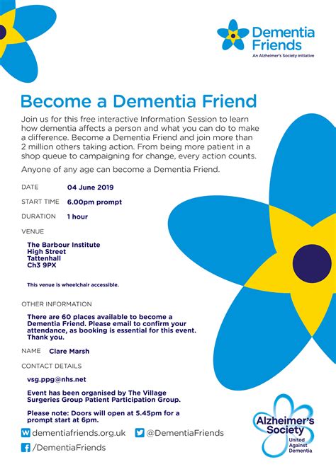 Tattenhall Online Dementia Poster