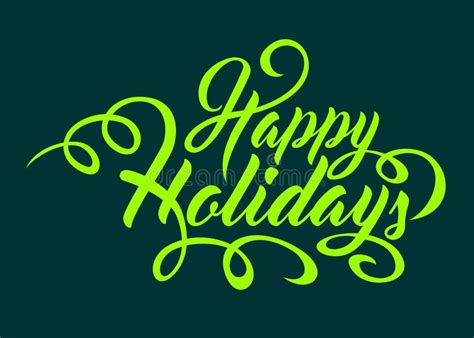 Happy Holidays Text Stock Vector Illustration Of Design 167102782