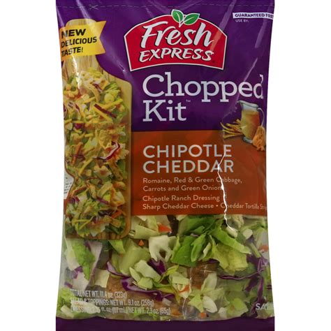 Fresh Express Salad Kit Chipotle Cheddar Chopped 114 Oz Bag