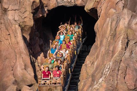 People Having Fun Expedition Everest Rollercoaster In Animal Kingdom At
