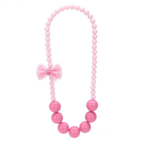 Buy Girls Beaded Necklace Lovely Children Bowknot