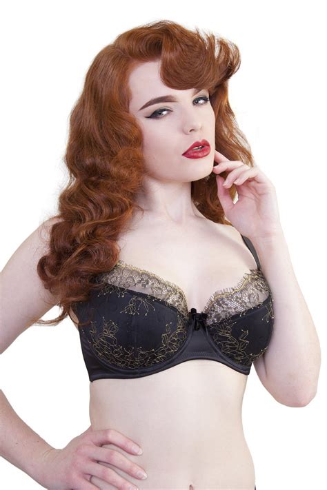 Karine Lace Overlay Bra Blackgold Dd Cups Playful Promises Usa