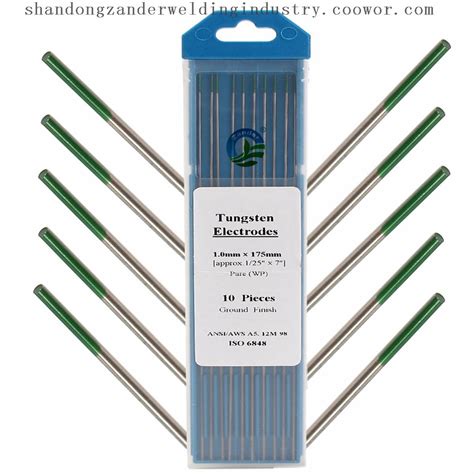 PURE GREEN TUNGSTEN ELECTRODES WP 3 32 1 8 1 16 Coowor Com