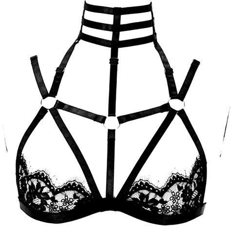 Lace Bralette Sheer Caged For Women Bralette Tops Bra Fashion Body Harness See Through Lingerie