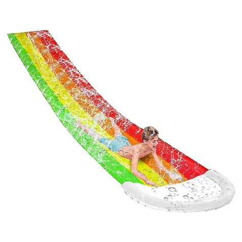 Regenbogen Wasser Slide Pools Aufblasbare Sprinkler Kinder Sommer